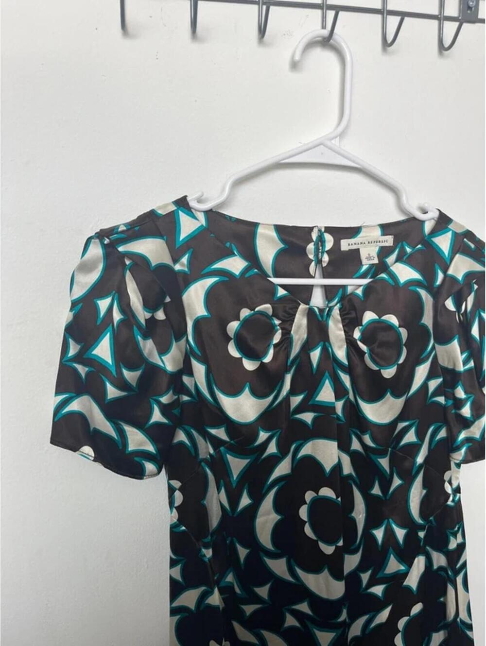 Vintage Y2K banana republic 0 xs silk dress funky retro maximalist Whimsigoth